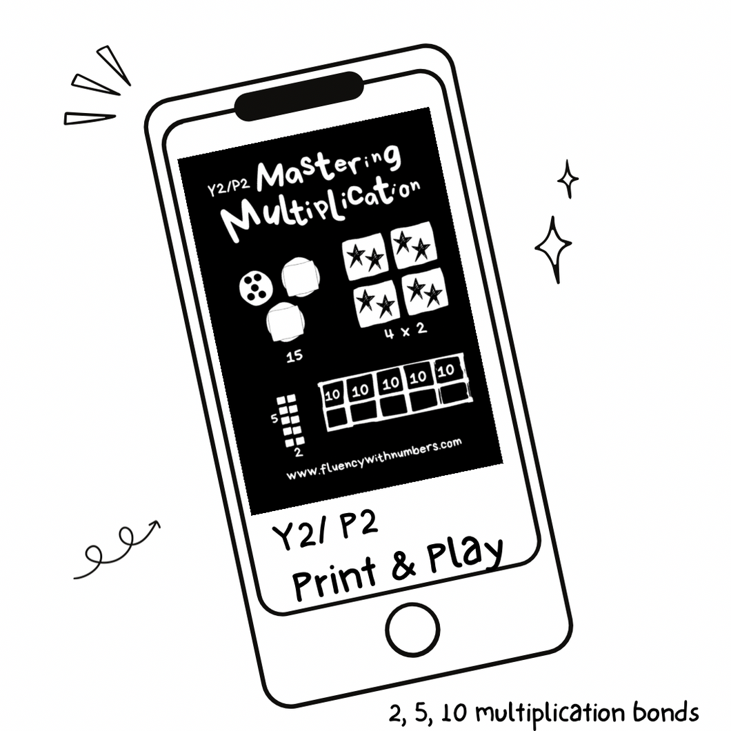 Print and Play: Y2/ P2 Mastering Multiplication. 2, 5 and 10 multiplication bonds.