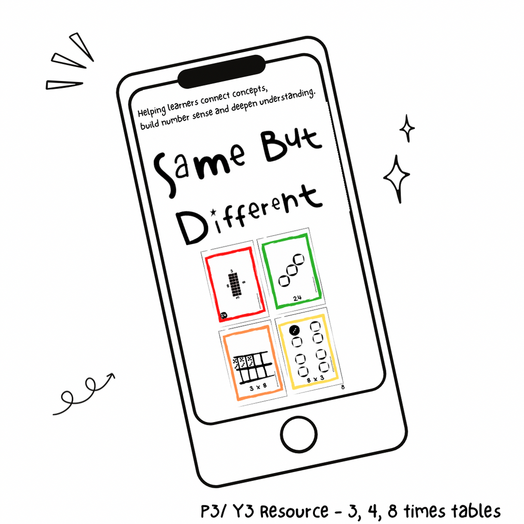 P3/ Y3 Same BUT Different (3, 4, 8 timestables)